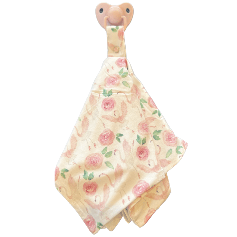 Let's Flamingo Doodalou Bamboo Baby Pacifier Blanket Doodalou